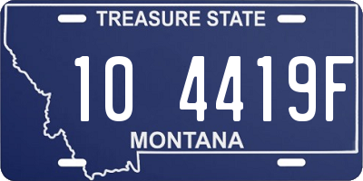 MT license plate 104419F