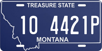 MT license plate 104421P