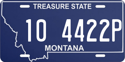 MT license plate 104422P