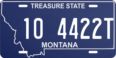 MT license plate 104422T