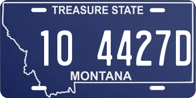 MT license plate 104427D