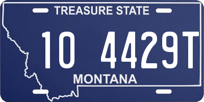 MT license plate 104429T