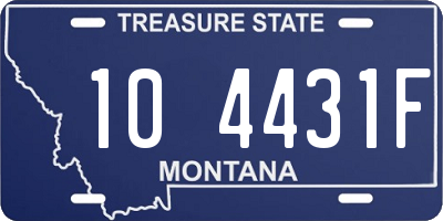 MT license plate 104431F