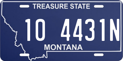 MT license plate 104431N