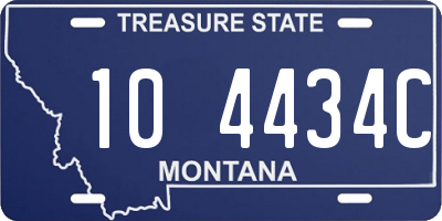 MT license plate 104434C