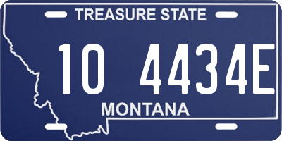 MT license plate 104434E