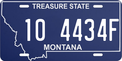 MT license plate 104434F