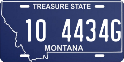 MT license plate 104434G