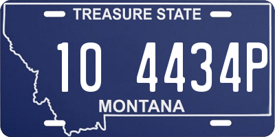 MT license plate 104434P