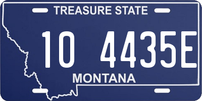 MT license plate 104435E