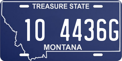 MT license plate 104436G