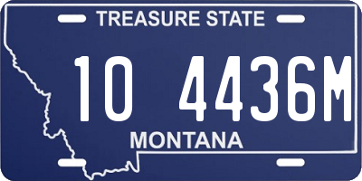 MT license plate 104436M