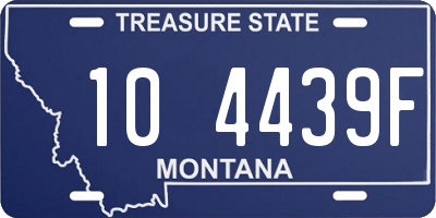 MT license plate 104439F