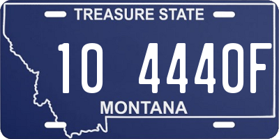 MT license plate 104440F