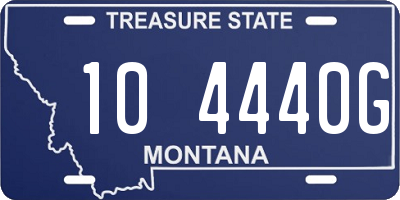 MT license plate 104440G