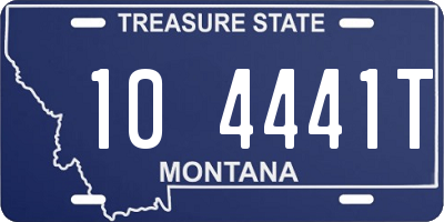 MT license plate 104441T