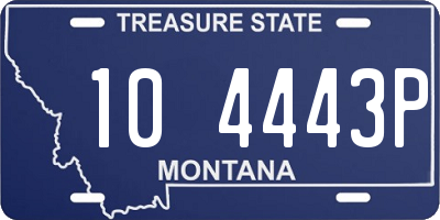 MT license plate 104443P