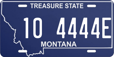 MT license plate 104444E