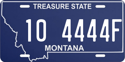 MT license plate 104444F