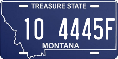 MT license plate 104445F