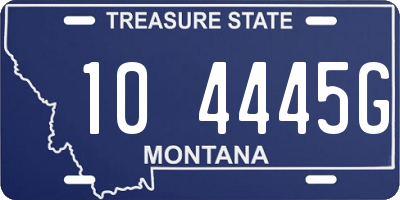 MT license plate 104445G