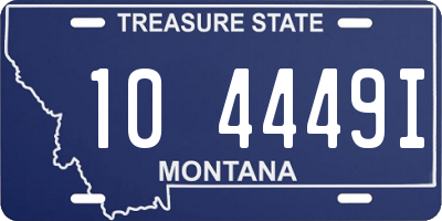 MT license plate 104449I