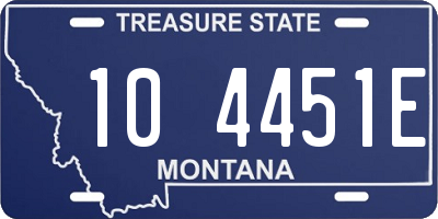 MT license plate 104451E