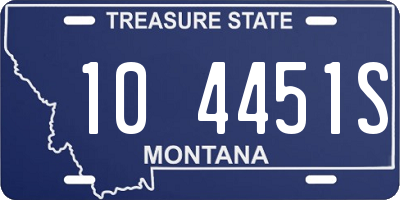 MT license plate 104451S