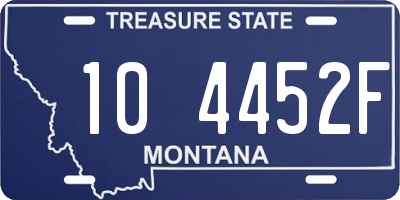 MT license plate 104452F