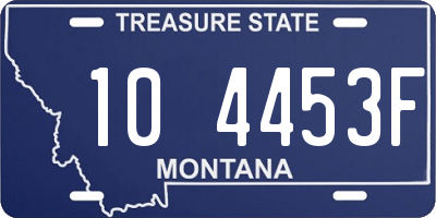 MT license plate 104453F