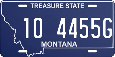 MT license plate 104455G