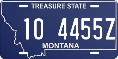 MT license plate 104455Z