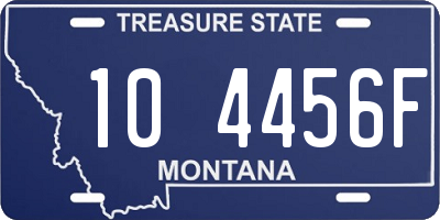 MT license plate 104456F