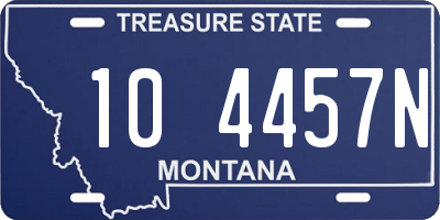 MT license plate 104457N