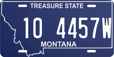 MT license plate 104457W