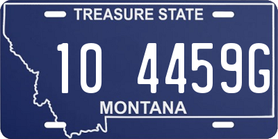 MT license plate 104459G