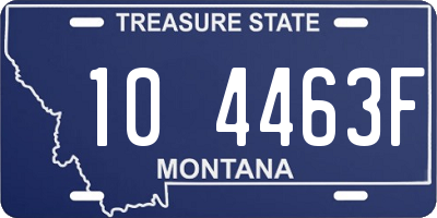 MT license plate 104463F