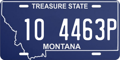 MT license plate 104463P