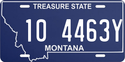 MT license plate 104463Y