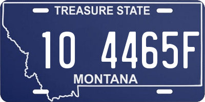 MT license plate 104465F