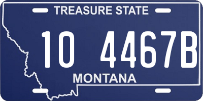 MT license plate 104467B