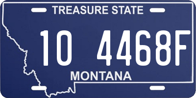 MT license plate 104468F