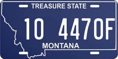 MT license plate 104470F