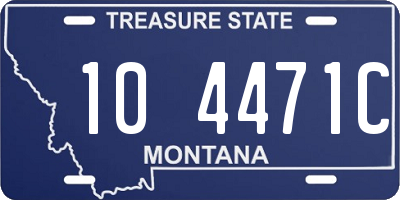 MT license plate 104471C