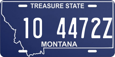 MT license plate 104472Z