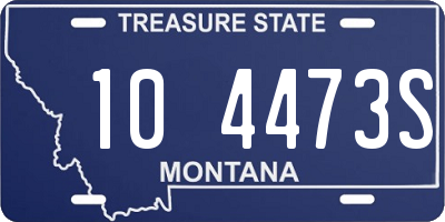 MT license plate 104473S