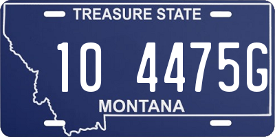 MT license plate 104475G