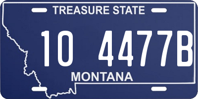 MT license plate 104477B