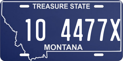 MT license plate 104477X