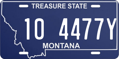 MT license plate 104477Y